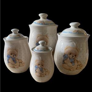 VINTAGE TIENSHAN THEODORE COUNTRY BEAR Lot Of 4